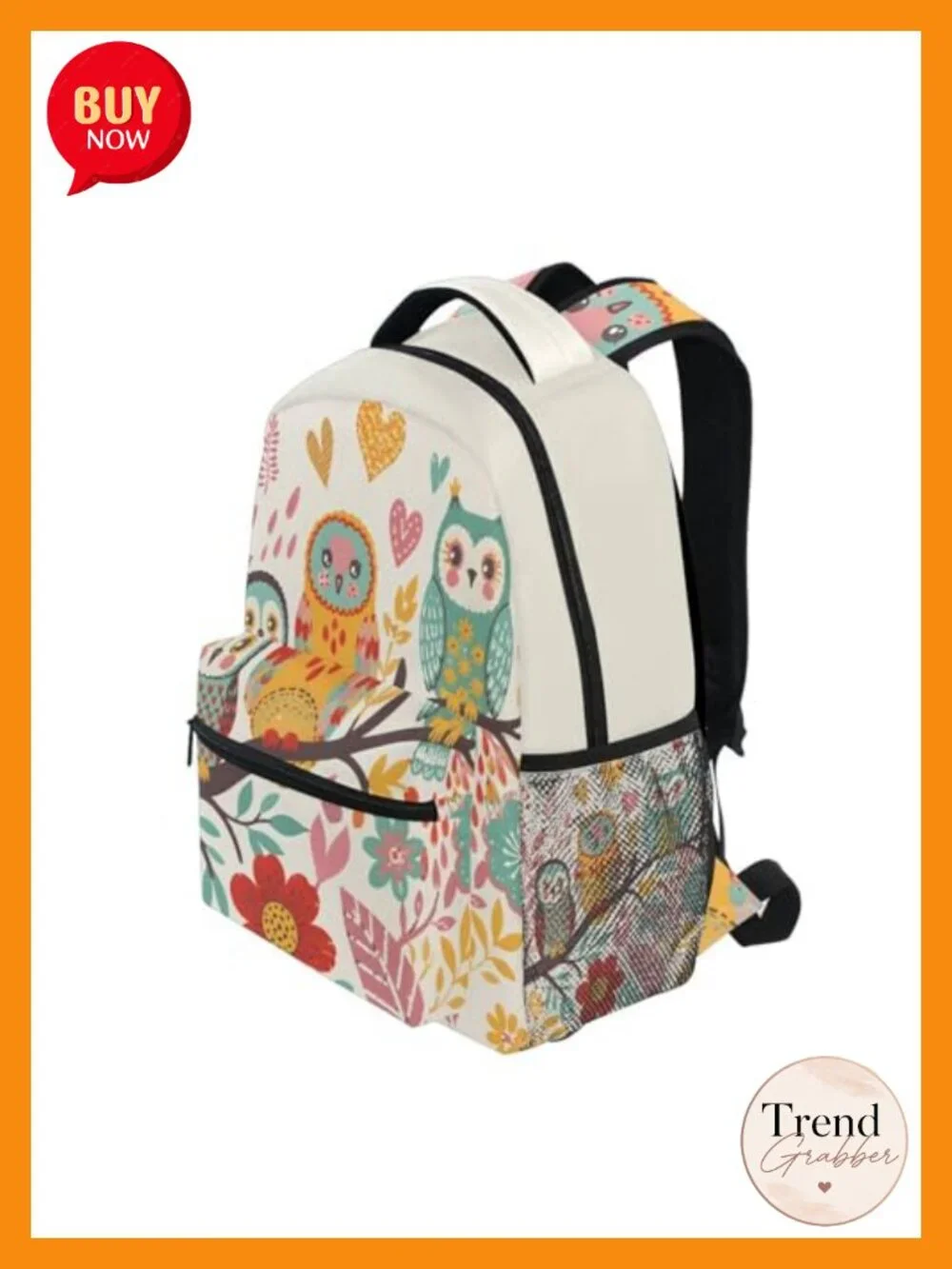 Cartoon Owl Backpack for Kids Boys Girls School Bookbag Lightweight Padded